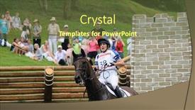  Presentation with equestrian - Presentation consisting of hong-kong-august-11-cook background and a tawny brown colored foreground