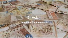  Presentation with hong kong - Audience pleasing presentation theme consisting of hong-kong-banknote-five-hundred backdrop and a coral colored foreground