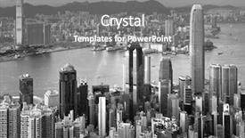  Presentation with black abstract - Slide deck with hong kong black and white background and a gray colored foreground