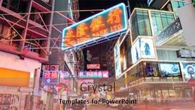  Presentation with population - Beautiful PPT theme featuring hong-kong-china-apr-23 backdrop and a coral colored foreground