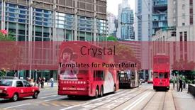  Presentation with bus - Theme featuring hong-kong-china-apr-23 background and a violet colored foreground