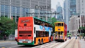  Presentation with bus - Beautiful presentation design featuring milk cottage cheese yoghurt backdrop and a light gray colored foreground