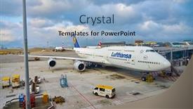  Presentation with hong kong airport - Audience pleasing PPT theme consisting of hong-kong-china-circa-february backdrop and a light blue colored foreground