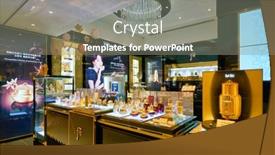  Presentation with personal care products - Cool new presentation design with hong-kong-china-circa-january backdrop and a gray colored foreground