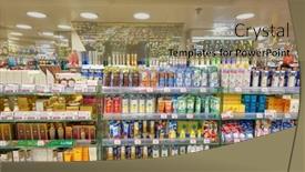  Presentation with personal care products - Slides enhanced with hong-kong-china-circa-january background and a coral colored foreground