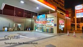  Presentation with china trade - PPT theme enhanced with hong-kong-china-circa-january background and a coral colored foreground