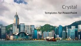  Presentation with hong kong china - Amazing slide deck having hong-kong-china-city-skyline backdrop and a lemonade colored foreground