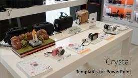  Presentation with corporation - Presentation theme featuring hong-kong-china-february-04 background and a mint green colored foreground