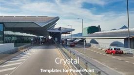  Presentation with hong kong airport - Slide deck enhanced with hong-kong-china-june-18 background and a gray colored foreground