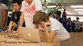  Presentation with china shopping - Beautiful theme featuring hong-kong-china-november-11 backdrop and a coral colored foreground