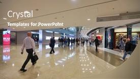  Presentation with luxury brands - Presentation theme enhanced with hong-kong-circa-december-2019 background and a coral colored foreground