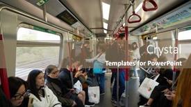  Presentation with train transport - Presentation enhanced with hong-kong-circa-december-2019 background and a coral colored foreground