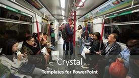  Presentation with train transport - Presentation theme with hong-kong-circa-december-2019 background and a dark gray colored foreground