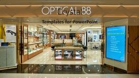  Presentation with optical - Presentation design featuring hong-kong-circa-december-2019 background and a  colored foreground