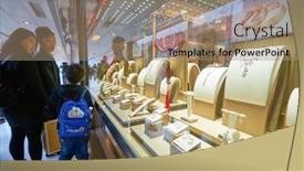  Presentation with retail store - Audience pleasing theme consisting of hong-kong-circa-january-2016 backdrop and a coral colored foreground