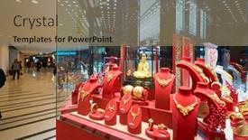  Presentation with retail store - PPT layouts with hong-kong-circa-january-2016 background and a coral colored foreground