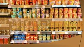  Presentation with organic foods - Beautiful slides featuring hong-kong-circa-january-2016 backdrop and a gold colored foreground