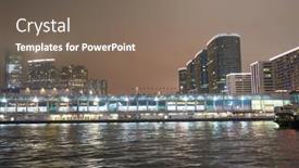  Presentation with south china sea - PPT theme featuring hong-kong-circa-january-2016 background and a violet colored foreground