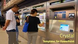  Presentation with machines - PPT layouts with hong-kong-circa-november-2016 background and a violet colored foreground