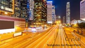  Presentation with hong kong - Audience pleasing PPT theme consisting of hong-kong-cityscape-at-admiralty backdrop and a gold colored foreground