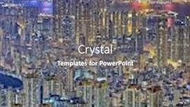  Presentation with hong kong - Slide deck enhanced with hong-kong-cityscape-at-night background and a gray colored foreground