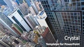  Presentation with hong kong - Slides consisting of hong kong crowded buildings background and a dark gray colored foreground