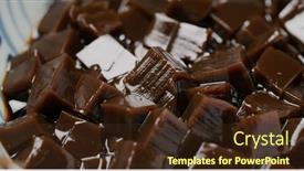  Presentation with hong kong - PPT theme enhanced with hong-kong-cuisine-grass-jelly background and a tawny brown colored foreground