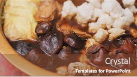  Presentation with lunar new year - Colorful slides enhanced with choi for lunar new year backdrop and a tawny brown colored foreground