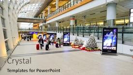  Presentation with hong kong airport - Slide set enhanced with hong-kong-december-26-2015 background and a soft green colored foreground