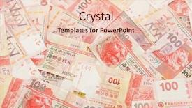  Presentation with hong kon - Audience pleasing presentation design consisting of hong kong dollar hundred banknote backdrop and a  colored foreground