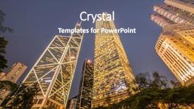  Presentation with view of hong kong - PPT theme featuring hong kong during sunset hour background and a  colored foreground