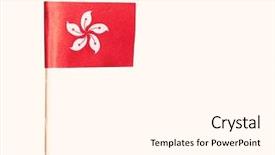  Presentation with hong kong flag - Slides having hong kong flag in toothpick background and a white colored foreground