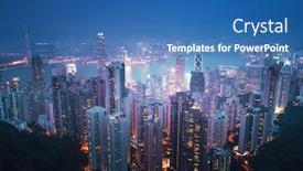  Presentation with hong kong - Audience pleasing PPT theme consisting of hong-kong-from-the-victoria backdrop and a teal colored foreground