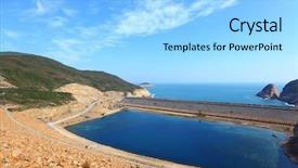  Presentation with geo - Presentation theme with hong kong geo park high background and a light blue colored foreground