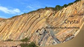  Presentation with geographical - Cool new slide set with hong kong geographical park backdrop and a coral colored foreground