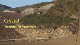  Presentation with geographical - PPT theme consisting of hong-kong-geographical-park background and a tawny brown colored foreground