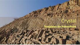  Presentation with geographical - Beautiful presentation design featuring hong-kong-geographical-park backdrop and a tawny brown colored foreground