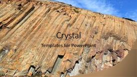  Presentation with hong kong - Colorful PPT theme enhanced with hong kong geopark with blue backdrop and a coral colored foreground