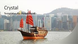  Presentation with simple japan hong kong - Amazing slides having hong kong harbour with tourist backdrop and a white colored foreground