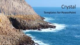  Presentation with history - Presentation theme with hong kong history - cliff and seascape background and a  colored foreground