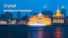  Presentation with corporation - Colorful PPT layouts enhanced with hong kong history - there are shanghai banking corporation backdrop and a teal colored foreground