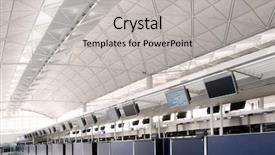  Presentation with hong kong airport - Cool new slides with hong kong international airport backdrop and a light gray colored foreground