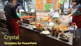  Presentation with china food - Beautiful theme featuring hong-kong-island-china-january backdrop and a wine colored foreground