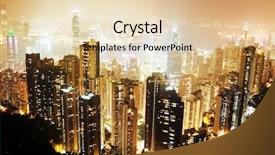  Presentation with hong kong china - Slide deck with hong kong island from victoria' background and a lemonade colored foreground