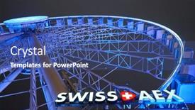  Presentation with ferris wheel - Slides having hong-kong-january-25-2016 background and a ocean colored foreground