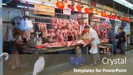  Presentation with south china sea - Presentation design consisting of hong-kong-june-01-2015 background and a gray colored foreground