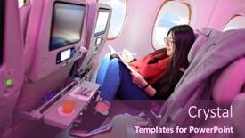  Presentation with passenger movements - Presentation theme having hong-kong-march-09-2015 background and a violet colored foreground