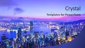  Presentation with hong kong china - Slide deck having red chili pepper badian bay background and a yellow colored foreground.