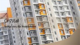  Presentation with hong kong kota - Slides consisting of hong kong new public house background and a coral colored foreground