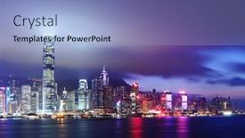  Presentation with hong kong - Theme enhanced with hong-kong-night-view background and a  colored foreground